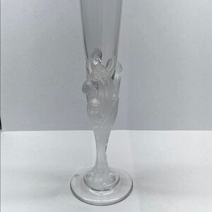 Erte’ signed -Frosted Glass Champagne Flute